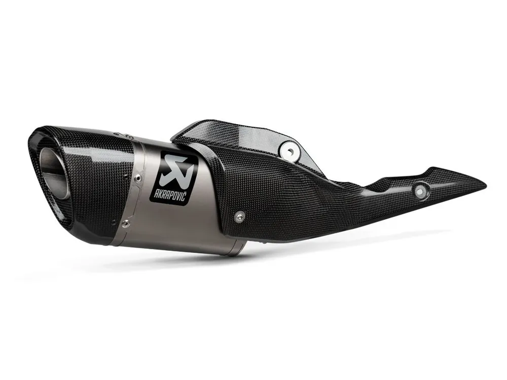 Nuova Collezione TERMINALE TITANIO PARACALORE CARBONIO AKRAPOVIC OMOLOGATO SUZUKI GSX-S 1000 GX 2024-2025-