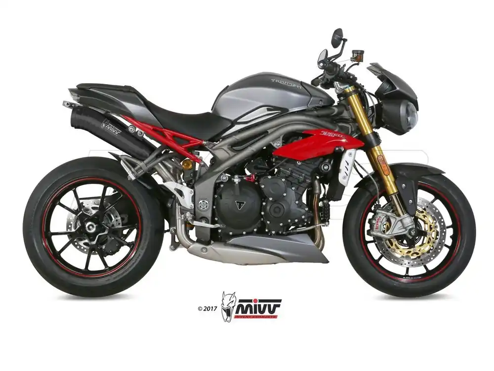 Prezzo Conveniente TERMINALE MIVV GHIBLI INOX NERO TRIUMPH SPEED TRIPLE 2016-2017-