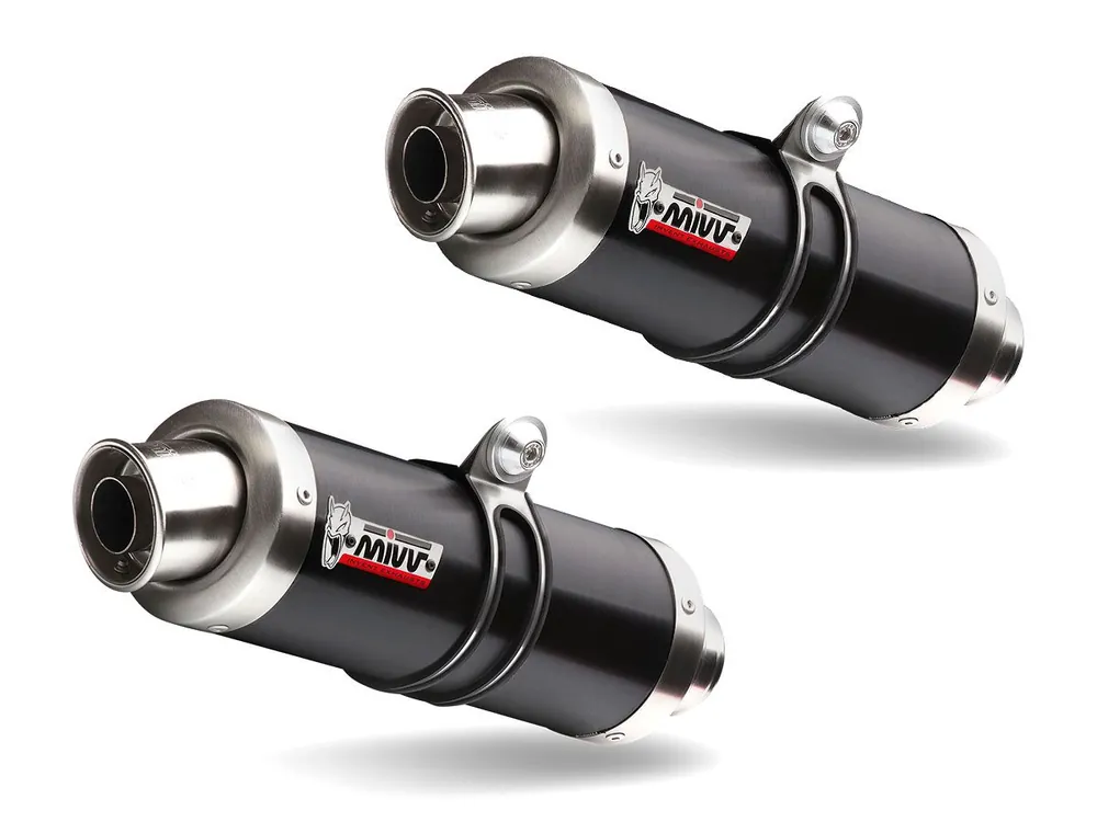 TERMINALI MIVV GP ACCIAIO NERO KAWASAKI Z 1000 SX 2014-2018- Prezzo Di Fabbrica