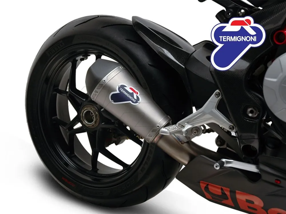 Novità TERMINALE TERMIGNONI INOX TITANIO CARBONIO MV AGUSTA F3 675 2012-2020 OMOLOGATO-