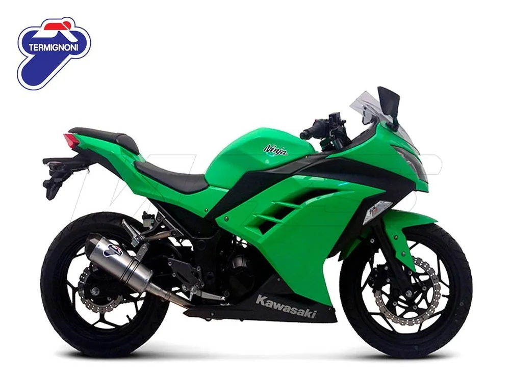 TERMINALE TERMIGNONI CARBONIO INOX KAWASAKI NINJA 300 R 2012-2017 NON OMOLOGATO- Nuova Collezione