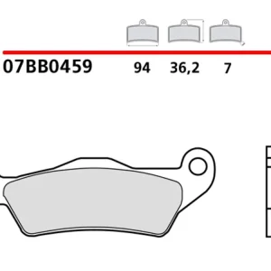 Nuova Collezione SET PASTIGLIE FRENO POSTERIORE BREMBO DUCATI MULTISTRADA S PIKES PEAK 1200 2015-2019-