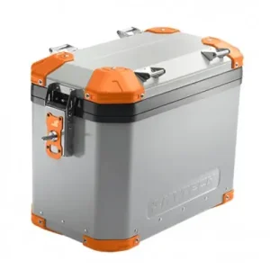 Ultimissimo Modello Valigia laterale MyTech Model-X da 48 litri argento-Arancio