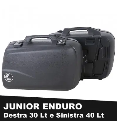 Valigie laterali Hepco & Becker Junior Enduro 30+40 litri nere- Economico