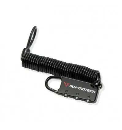 Offerta Lampo Mini cavo a spirale SW-Motech con lucchetto per borse moto-