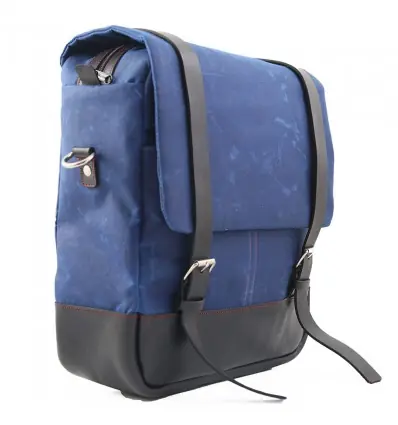 Borsa laterale Custom Cafè per BMW R-Nine T blu e nera- Spedizione Espresso