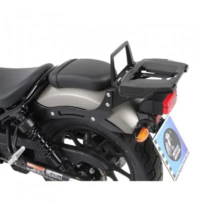 Portapacchi nero Hepco & Becker Alu Rack per Honda CMX 500 Rebel 2017- Ultimissimo Modello