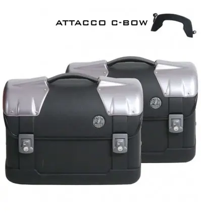 Nuovo Arrivo Valigie laterali Hepco & Becker Strayker per telai C-Bow 23 litri nere-