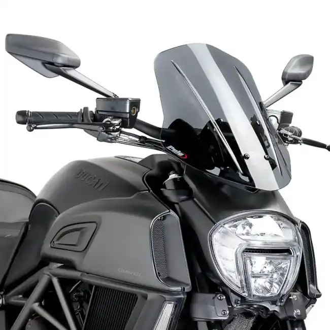 Spedizione Gratuita Cupolino Puig Touring per Ducati Diavel 15-18 fume scuro-
