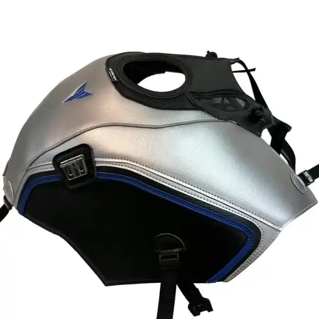 Di Tendenza Copriserbatoio Bagster per Yamaha MT-09 SP dal 2024 in similpelle argento e nero-