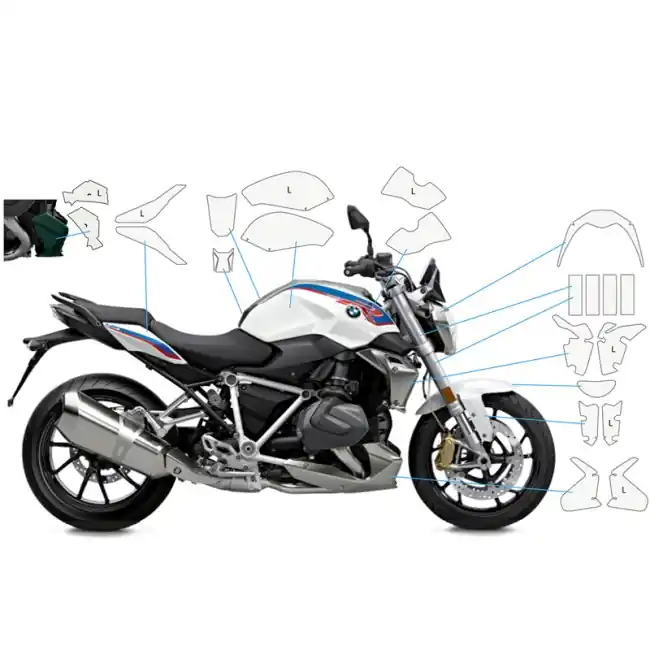 Set completo pellicole protettive Wunderlich per BMW R1250R- Acquista Ora