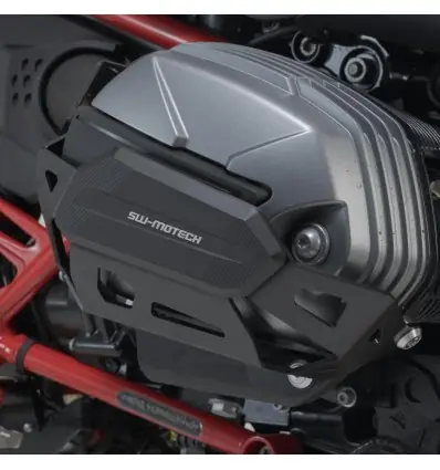 Ultime Pezzi Protezioni in alluminio SW-Motech nero per testate BMW R-Nine T, R12, R12S e R12 Nine T dal 2024-