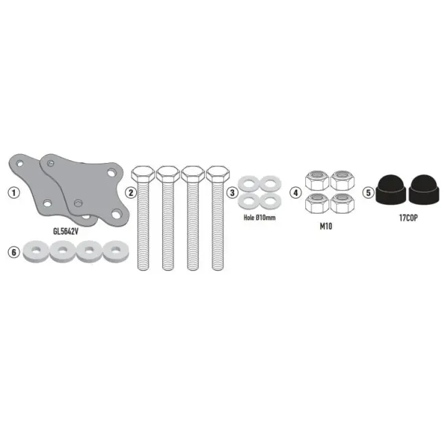 Consegna Rapida Kit per montaggio Givi per paraserbatoio su Honda XL 750 Transalp-