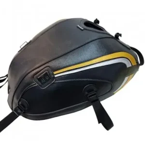 Copriserbatoio Bagster per Yamaha XSR 700 in similpelle nero, oro e argento- Prezzo Di Fabbrica