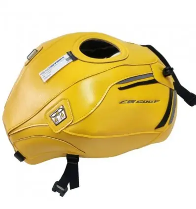 Novità Copriserbatoio Bagster per Honda CB 500 F dal 2019 in similpelle giallo con ricami-