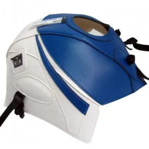 Promozione Copriserbatoio Bagster per Suzuki Inazuma 250 13-15 in similpelle blu e bianco-