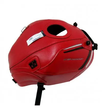 Ultimissimo Modello Copriserbatoio Bagster per Honda CB 500 F dal 2019 in similpelle rosso, argento e nero-
