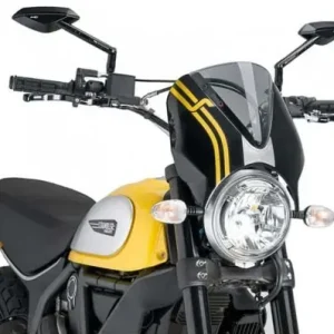 Promozione Cupolino Puig Retro nero e fume chiaro per Ducati Scrambler-