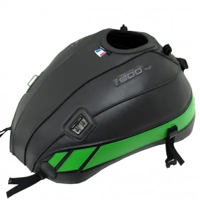 Copriserbatoio Bagster per Kawasaki Z900 RS dal 2018 in similpelle grigio cielo e verde- Must-Have