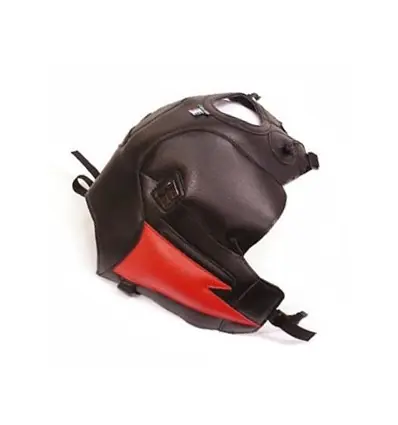 Professionale Copriserbatoio Bagster per Kawasaki KLE 500 in similpelle nero e rosso-