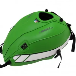 Compra Online Copriserbatoio Bagster per Kawasaki Z900 RS dal 2018 in similpelle verde e bianco-