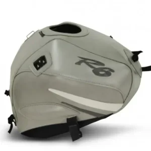 Copriserbatoio Bagster per Yamaha YZF R6 03-05 in similpelle grigio, bianco e acciaio- Acquista Ora