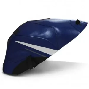 Copriserbatoio Bagster per Yamaha YZF R6 03-05 in similpelle blu baltico e acciaio- Prezzo Basso