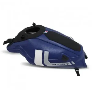 Scelto Dai Clienti Copriserbatoio Bagster per Yamaha MT 07 in similpelle blu, bianco e argento-