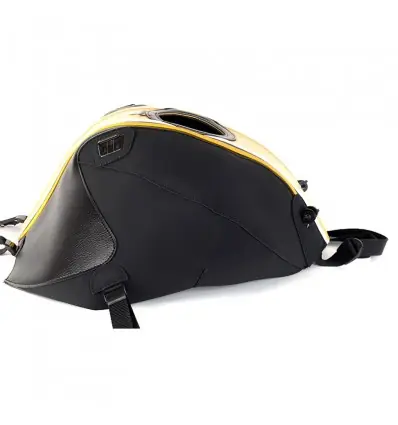 Copriserbatoio Bagster per Suzuki Gladius 650 in similpelle nero opaco e giallo surf- Ultima Occasione
