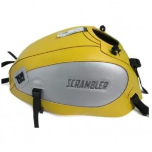 Copriserbatoio Bagster per Ducati Scrambler 800 in similpelle giallo oro e argento- Offerta Del Giorno