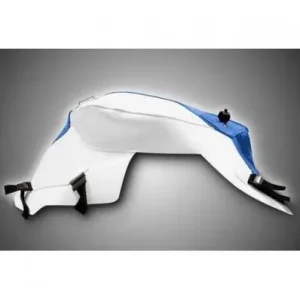 Copriserbatoio Bagster per BMW F800R 09-11 in similpelle bianco e azzurro- Esclusivo