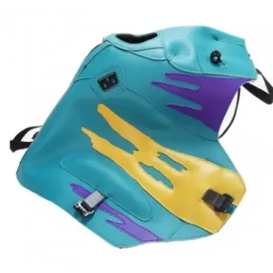Copriserbatoio Bagster per Honda XRV 750 Africa Twin 93-03 in similpelle eucalipto, violetto e havana- Prezzo Scontato