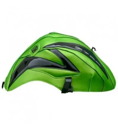 Nuova Collezione Copriserbatoio Bagster per Kawasaki Z750 07-12 in similpelle verde madreperla e deco nero brillante-