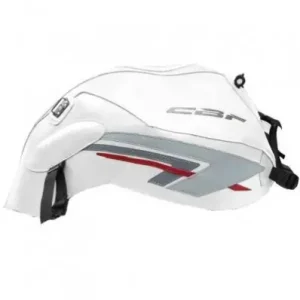 Copriserbatoio Bagster per Honda CBF 600N 08-12 in similpelle bianco, acciaio e rosso- Pagamento Sicuro
