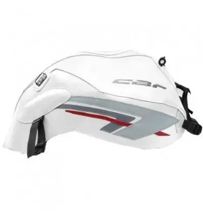 Copriserbatoio Bagster per Honda CBF 600N 08-12 in similpelle bianco, acciaio e rosso- Pagamento Sicuro