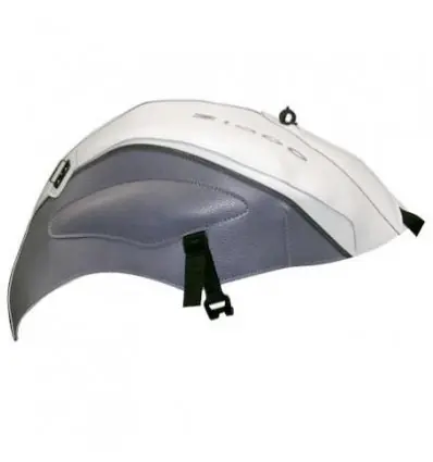 Copriserbatoio Bagster per Kawasaki Z1000 07-09 in similpelle bianco e acciaio- Compra Adesso