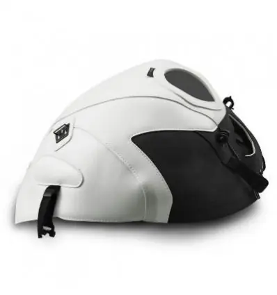 Copriserbatoio Bagster per Kawasaki ER6N e ER6F 12-13 in similpelle bianco e nero opaco- Soddisfatti O Rimborsati