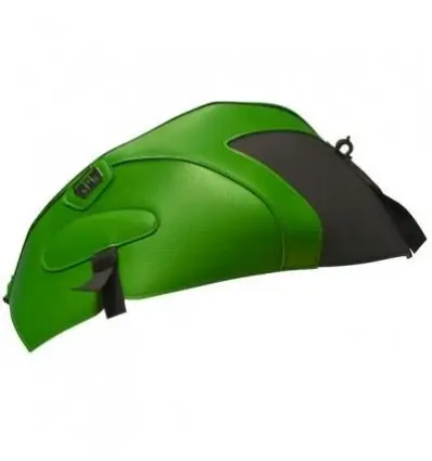 Copriserbatoio Bagster per Kawasaki ER6N e ER6F 12-13 in similpelle verde madreperla e nero opaco- Reso Gratuito