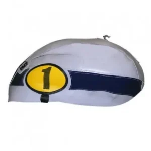 Copriserbatoio Bagster per Yamaha XJR 1300 02-14 similpelle grigio blu grafica- Ultime Pezzi