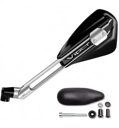 Specchio FAR da manubrio Viper 1 per Yamaha T-Max 500 08-11 nero e argento- Compra Adesso
