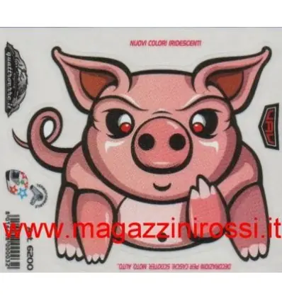 Set adesivi piccolo 4R Maiale occhi rossi- Popolare