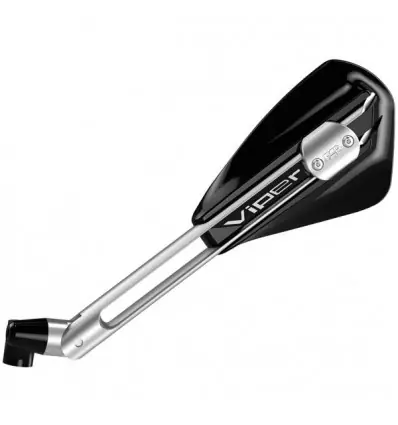 Specchio Far universale da manubrio Viper 1 nero e argento- Occasione