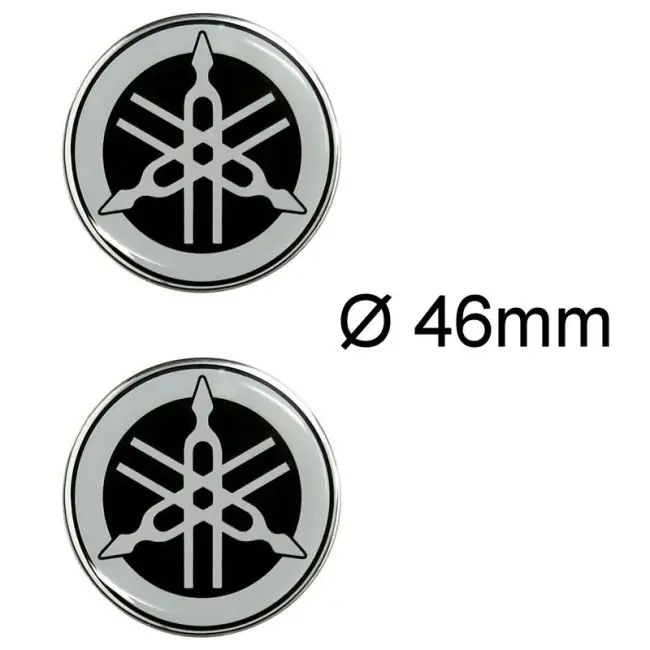 Nuova Collezione Coppia adesivi logo Diapason Yamaha resina diametro 46mm-