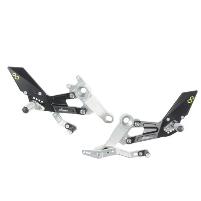 Pedane arretrate regolabili Lightech per Aprilia RS 660 e Tuono 660 dal 2021- Offerta Speciale