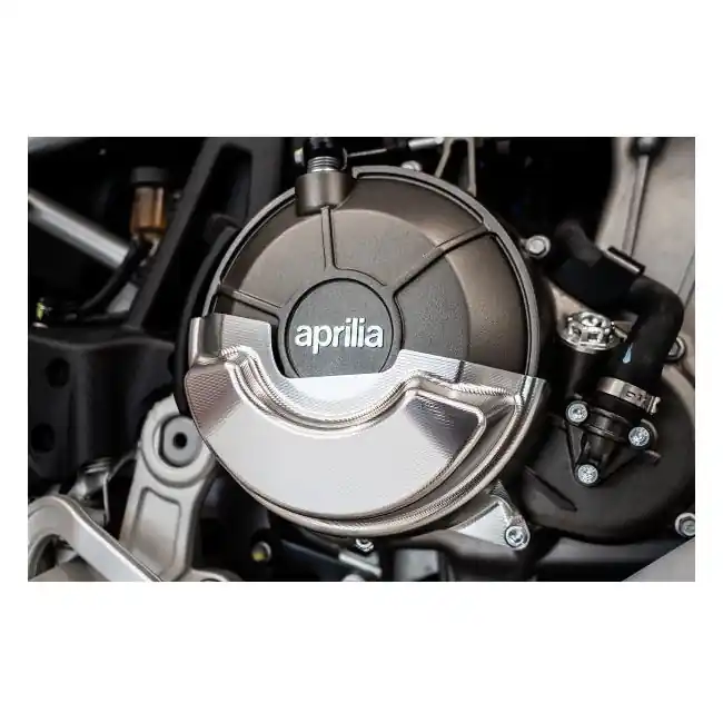 Novità Protezione Carter destro Evotech su Aprilia RS 660, Tuono 660, Tuareg 660-Argento