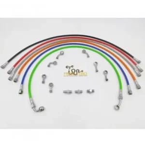 Kit Fren Tubo per BMW F650 GS 00-03 in acciaio con guaina-Bianco Promo Stagionale