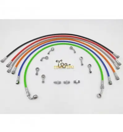 Kit Fren Tubo per BMW F650 GS 00-03 in acciaio con guaina-Bianco Promo Stagionale