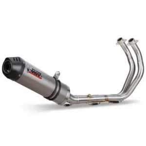 Popolare Scarico completo Mivv Oval Titanio per Kawasaki Z650 e Ninja 650 17-23-