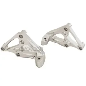 Supporti Evotech per pedane offroad su Honda X-ADV 750 17-20-Argento Spedizione Gratuita