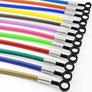 Kit tubi freno Accossato in treccia per BMW R100 RS 77-78-Arancio Promozione